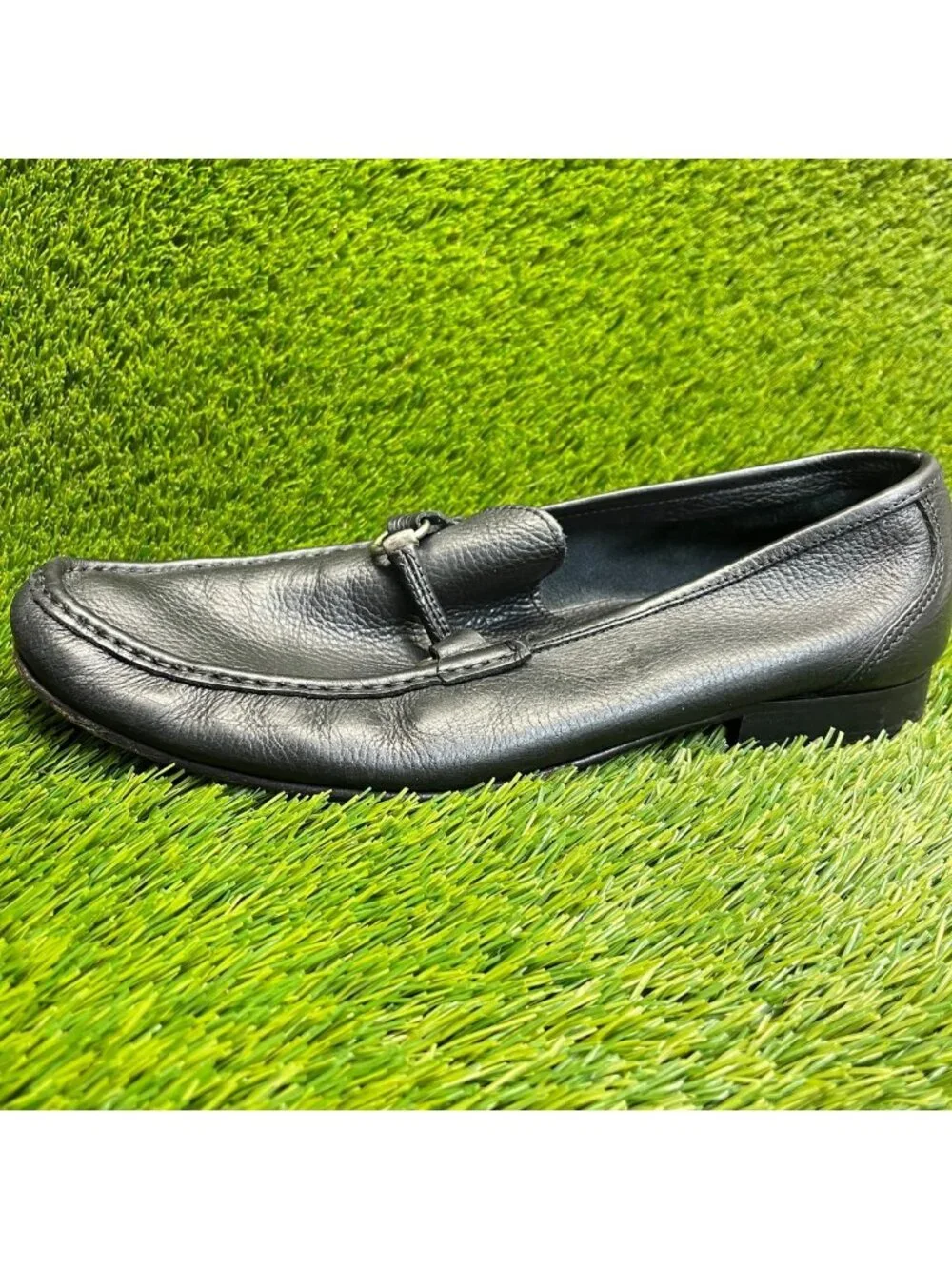 Sandro Moscoloni Sorrento Mens Size 13 Black Casual Slip On Horsebit Loafers